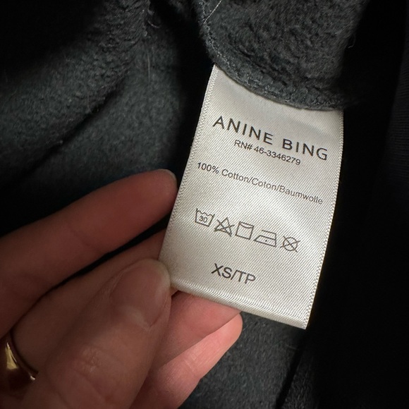 Anine Bing Tiger Sweatshirt - Black XS - Picture 7 of 8